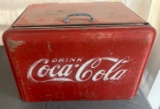 Vintage Drink Coca-Cola metal cooler 17.5x25x18