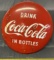 Drink Coca-Cola in Bottles Enamel Button Sign 36