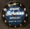 Genuine Schwinn Bicycles - Made in USA lighted clock w/ metal frame and glass bezel - works - Pam Il