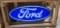 Illuminated Ford Logo Sign in Blue and White