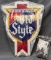 Heileman’s Old Style Beer Sign with Accessories