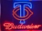 Budweiser Neon Sign with Minnesota Twins Logo