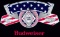 Budweiser Neon Beer Sign with Stars and Stripes Design