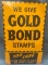 Gold Bond Stamps Tin Advertising Sign, 17×28