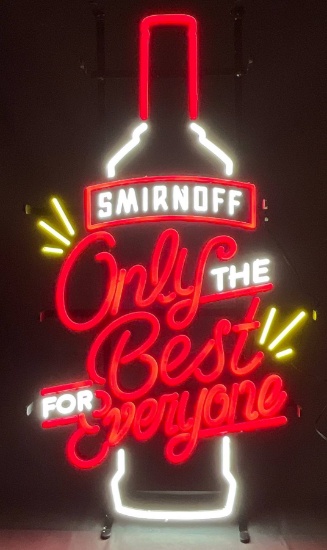 Smirnoff Neon Bar Sign with Slogan