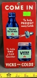 Vicks for Colds Enamel Sign 3.75x7.75