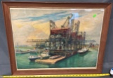 Grif Teller Pennsylvania Railroad 1956 print framed 21x28
