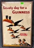 Guinness Metal Advertising Sign with Toucan Design