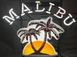 Malibu Neon Light Sign with Palm Tree Design