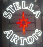 Stella Artois Neon Bar Sign With Red Star Accent