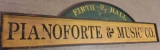 Wood Pianoforte & Music Co. Wall Sign, 97x25x1.75 Inches