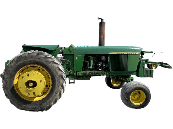 John Deere 4320 WF Diesel, 8,050 hrs., 3 pt. Hyd., Front & Wheel Weights, Firestone 18.4R34 R on 16”