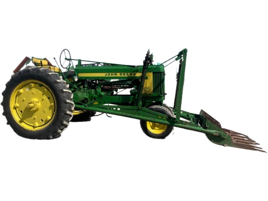 John Deere 520 NF Tractor, 2,203 hrs., Power Steering, Firestone 13.6-36 on 12” Rim with Front-End L