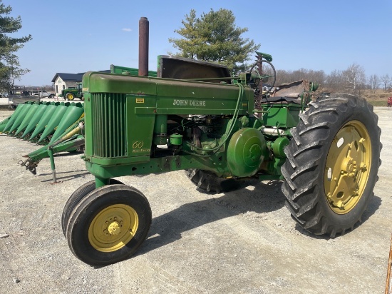 John Deere 60 NF Tractor with Power Steering, 14.9-38 Tires -- Sickle Bar NOT Included