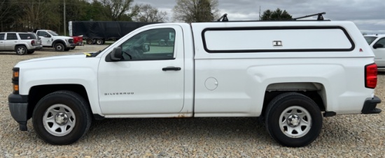 2014 Chevy Silverado 1500, Topper, Runs and Drives, Fleet Maintained, 208,602 Miles, HAS TITLE, VIN#