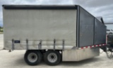 2019 V-Neck Tandem Axle Cargo Trailer, 16’ Soft Sided Tarp System, VIN MI7250A120R042219 - HAS DELAY