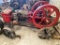 Horizontal Gas Engine on Wheeled Cart