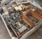 Tractor Parts Including Bell Pulleys and Hardware Components