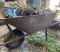 Metal Wheelbarrow with Contents Including Hoses and Tools