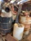 Metal Drums, Plastic Container, Pump Components, and Ladder Assortment