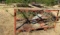 Metal Frame Stand with Assorted Rusted Metal Components