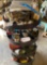 Four-Tier Metal Rotating Storage Rack with Assorted Hardware and Components