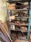 Contents of Industrial Parts Shelf with Machinist Tools and Components