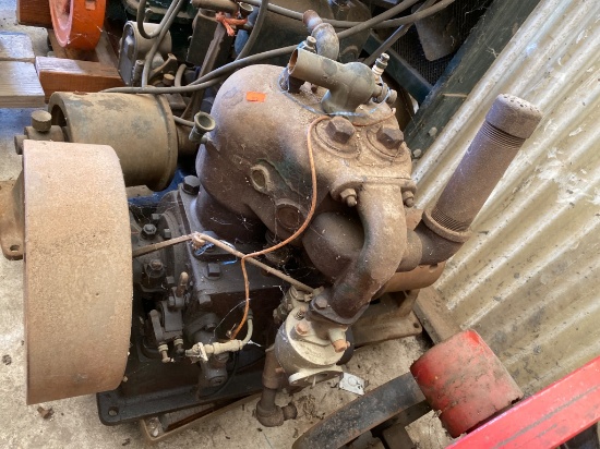 Cushman Motor Works Gas Engine with Pulleys