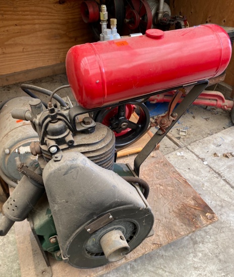 Briggs and Stratton Model PB Gas Engine with Red Fuel Tank