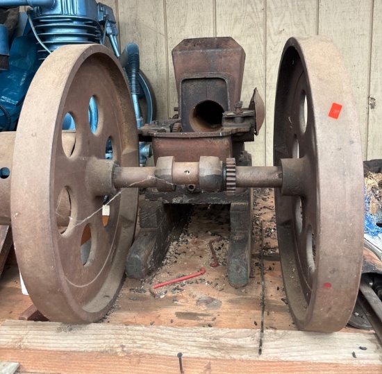 Parts from a Hit and Miss Engine with Two Flywheels