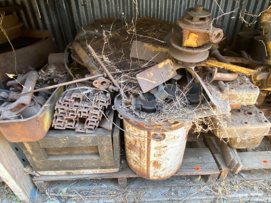 Crawler Machine Parts on Pallet