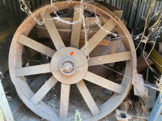 Skid of Steel Wheels with Rusted Finish