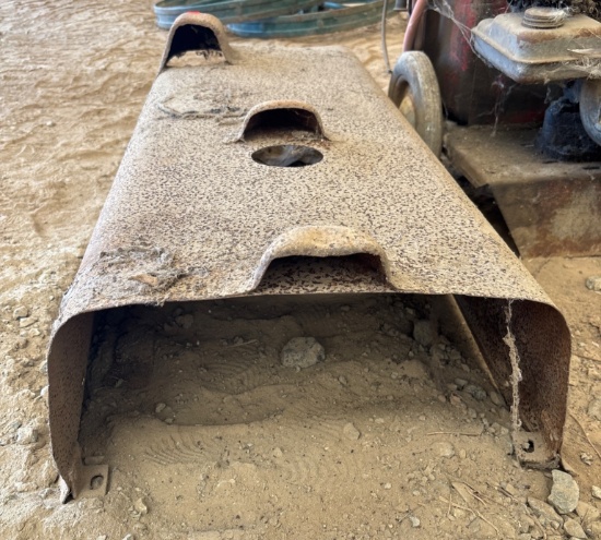 Metal Tractor Hood Lid with Opening and Contoured Edges