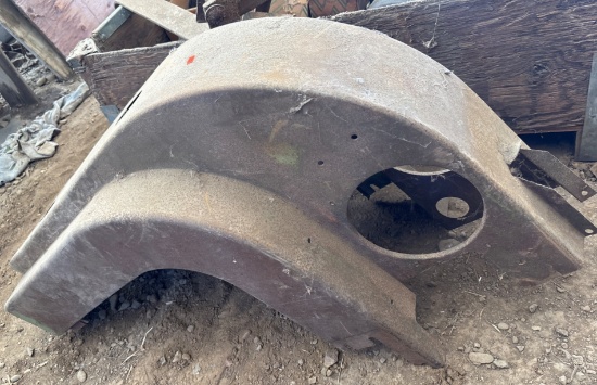 Steel Tractor Hood with Circular Cutouts