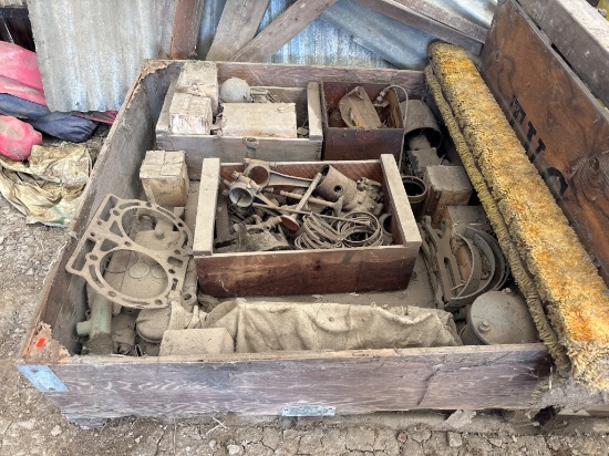 Crate of Assorted Mechanical Parts and Components