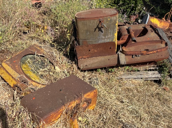 Rusted Metal Industrial Machinery Parts
