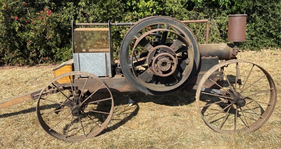 Stover 8HP Oilfield Engine on Wheeled Cart