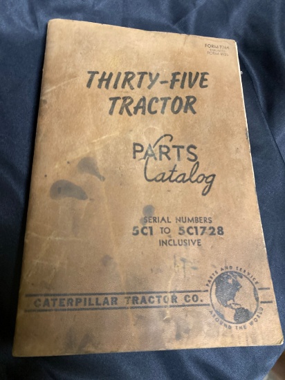 Caterpillar Thirty-Five Tractor Parts Catalog, Reprint September 1956