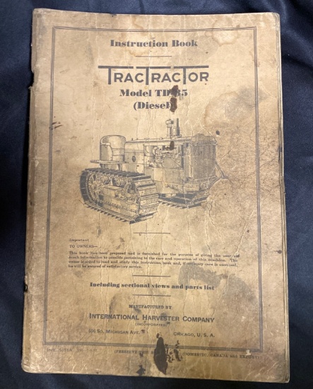 Instruction Book for TracTracTor Model T-40 (Diesel) by International Harvester