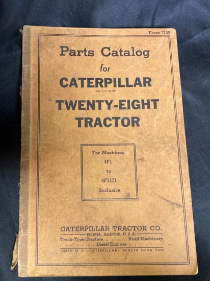 1940 Parts Catalog for Caterpillar Twenty-Eight Tractor
