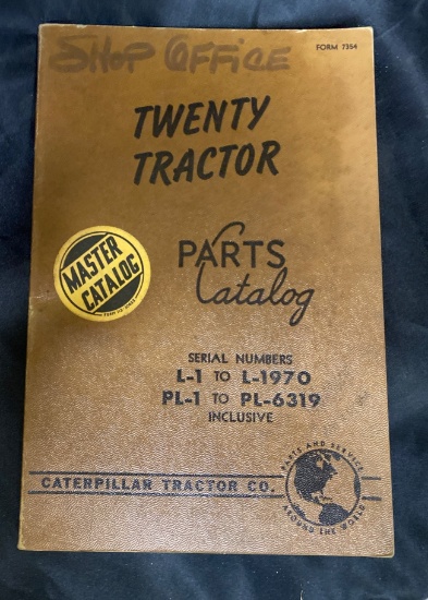 Caterpillar Twenty Tractor Parts Catalog, Form 7354