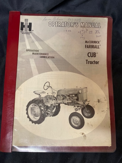 Operator’s Manual for McCormick Farmall Cub Tractor