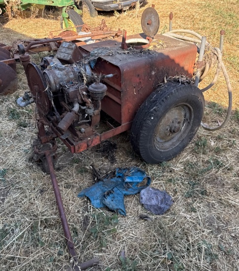 John Bean Cart Tank Mixer with Engine and Agitation System, Model No. 64