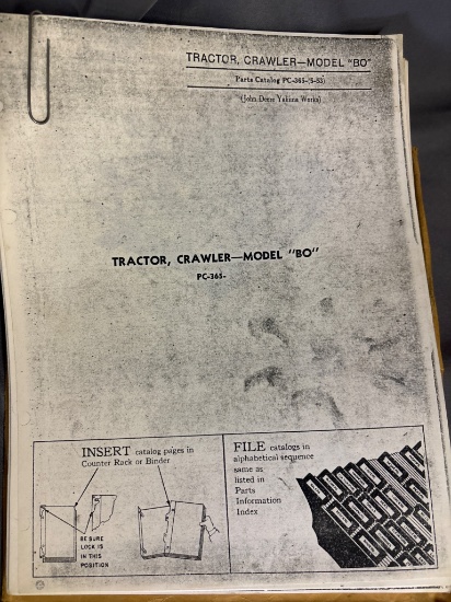 John Deere ‘BO’ Crawler Tractor Manual and Specifications Document