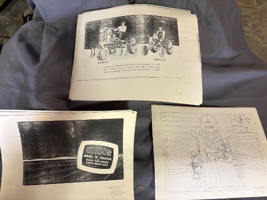 Gibson Model ‘D’ and ‘E’ Tractor Manual and Illustrations