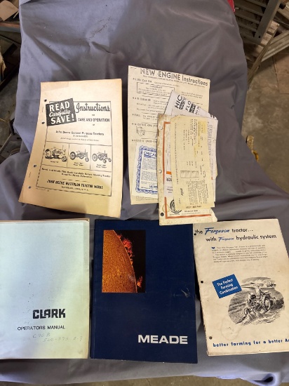 Instruction Manuals Including Clark, Meade, Ferguson, and John Deere