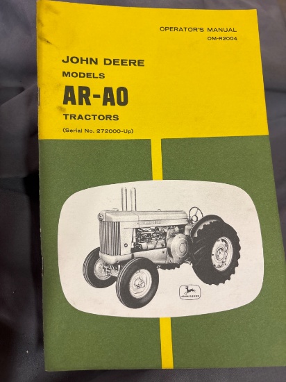 John Deere Operator’s Manual for AR-AO Tractors (OM-R2004)