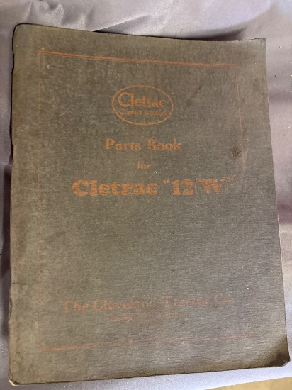 Cletrac 12(W) Parts Book and Numerical Parts Price List by The Cleveland Tractor Co.