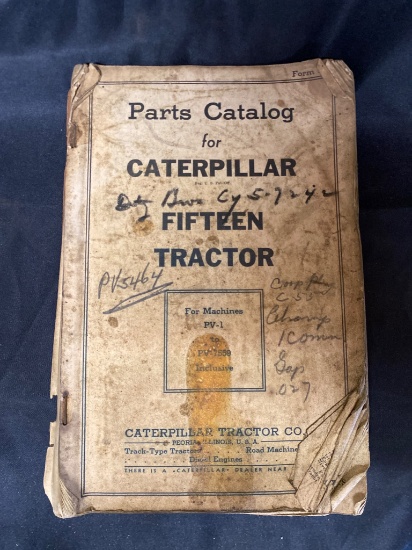 Parts Catalog for Caterpillar Fifteen Tractor Models PV-1 First Edition