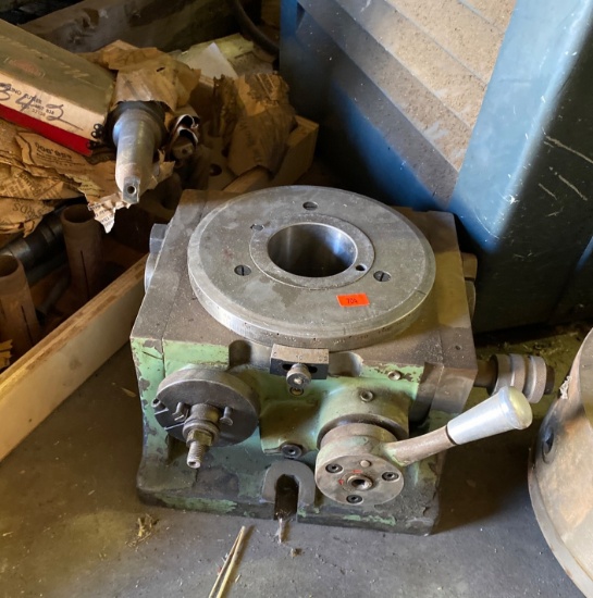 Metal Rotary Indexing Table with Hand Cranks and Mounting Plate
